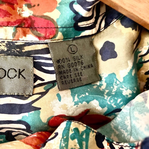 Robert stock Vintage 100% silk shirt - Picture 7 of 7